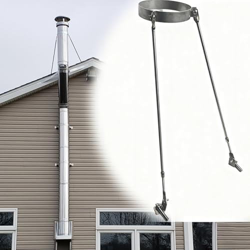Soporte de tubo de humos for techo - Refuerzo de acero inoxidable 304 for chimeneas y hornos de leña(140mm)