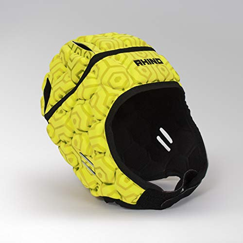 Rhino Pro Head Guard Junior Protector, Juventud Unisex, Fluo Amarillo, Talla Única