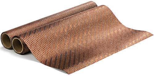 com-four® 2X Tischband zur Dekoration für Weihnachten und Hochzeiten - bronzefarbener Tischläufer mit verschiedenen Mustern [Auswahl variiert]