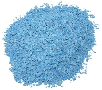 BEKATEQ Farbchips in Hellblau 1kg, Dekochips, Farbflocken für Epoxidharz Bodenbeschichtung, 1K & 2K PU Bodenfarbe, Alkydharz Betonfarben - Garagenböden, Keller, Wohnraum, Werkstatt BK-130