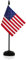 Anley USA Deluxe Schreibtischflaggen-Set - 6 x 4 Zoll große amerikanische US-Desktop-Flagge mit 12 massivem Pol - lebendige Farbe und lichtbeständig - Schwarze Basis und Speerspitze