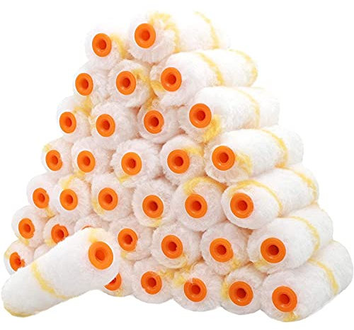 Juvale Lot de 36 mini housses de rouleau de peinture – Rouleau en mousse de 10,2 cm – Fournitures de peinture pour la maison