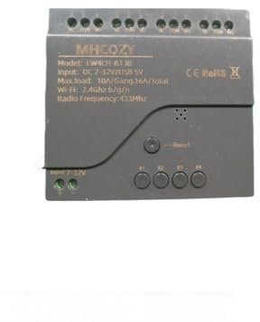 MHCOZY Smart Wireless WiFi Relay Switch, control de voz de su chimenea, trabajo con Alexa Assistant IFTTT (4CH WIFI RF)