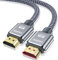 Snowkids Cable HDMI 15m 4K dHDMI 2.0 e nailon trenzado Ethernet de alta velocidad, soporta canal de retorno de audio 3D, gris