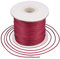 Craftdady Rouleau de cordon en polyester ciré pour la fabrication de bijoux et perlage - Rouge violacé moyen (78 m x 1 mm)