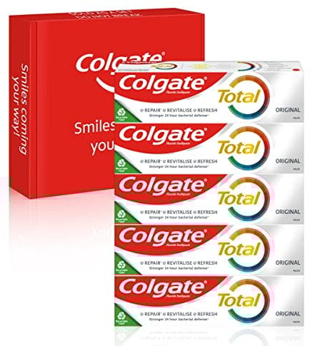 Colgate Total Original Toothpaste (Size) | Stronger 24-Hour Bacterial Defence* | Long-Lasting Active Protection* | Unique Dual zinc Antibacterial Technology | 8 Benefits for Complete Protection
