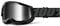 100% Strata 2 Goggle, Erwachsene, Schwarz mit Spiegel Silber Linse