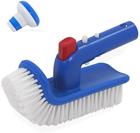 JRG68 Cepillo de limpieza – Depurador de manos para piscina en el suelo, spa, bañera de hidromasaje, escalones, piso, baño, línea de flotación – con dispensador de cloro