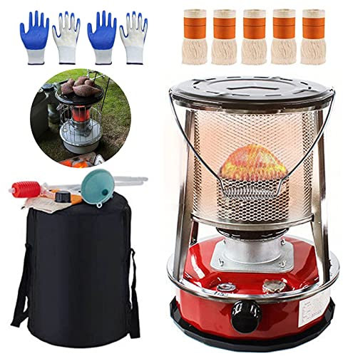 GGBOY Petroleumofen Petroleumofen Für Innenräume Zeltheizung Notheizung Camping Heizung-Mit Baumwollkern, Heizung 20 Quadratmeter 4.6L (Color : Red)