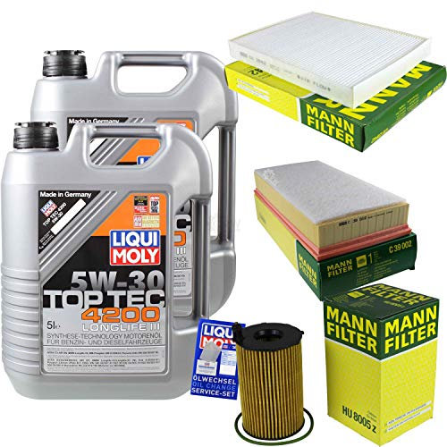 10L LM Motoröl Top Tec 4200+Mann Filter Audi Q7 4L