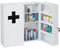 Relaxdays Medizinschrank XXL, abschließbar, 11 Fächer, Stahl, HBT: 53,5x53x19 cm, Arzneischrank 2-türig, weiß/schearz