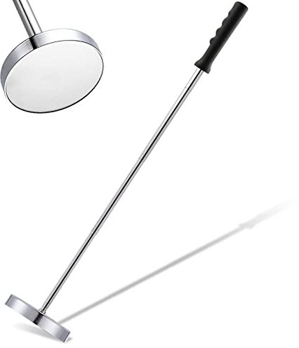 Rechabite 35 LB Magnetic Sweeper Telescoping Pick-up Tool, Upgraded Pole Magnet Stick, Pickup Nails, Screws, and Metal, Screws Parts Finder, Black Handle