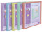 Exacompta - Réf. 51279E - 1 Lot de 5 Classeurs Souples Kreacover Pastel en Polypropylène Translucide - 4 Anneaux Ronds Diam 15 mm - Format Extérieur 32 x 25 cm