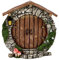 Miniatur-Feengartentür, Believe Fairy Garden House, handbemalte Feentüren, die Feenhaus öffnen, Feengarten-Zubehör für Zuhause, Outdoor, Hof, Baumstamm