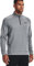 Under Armour Men's Armour Fleece 1/2 Zip T-Shirt, Light Gray Heather/Black, M