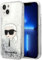 KARL LAGERFELD KLHCP14SLNKHCH Hülle für iPhone 14 6,1 Silber hardcase Glitter K