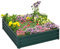 Outsunny 432L Square Raised Garden Bed Box with Weatherized Steel Frame for Vegetables, Flowers and Herbs, 120 x 120 x 30cm, Green