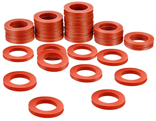 Reionppy 100 Stück Gartenschlauch-Silikon-Gummidichtungen O-Ringe Silikon-Dichtungen für 1,9 cm Gartenschlauch