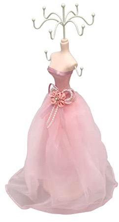 Porte-boucles D'oreilles Modèle Robe, Présentoir à Bijoux Mannequin, Porte-bijoux Modèle Robe, Porte-bracelet Suspendu Femme Fille