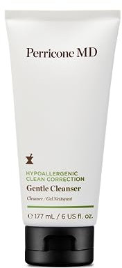 Perricone MD Hypoallergenic Clean Correction Gentle Cleanser 177ml - Foaming Cleanser for Sensitive Skin – Removes Dirt & Oil Without Stripping Moisture – Soothes & Hydrates Skin – Fragrance-Free