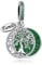 ZakiaHo Sparkling Green Family Tree of Life Charms for Bracelets Womens Christmas Birthday Jewellery Gifts Compatible with Pandora Bracelets Necklaces
