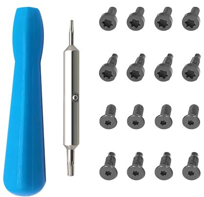 1 jeu de tournevis de sonnette de porte et 16 vis de rechange, tournevis de sonnette annulaire, tournevis magnétique double face, accessoires d'outils de rechange pour sonnette de porte