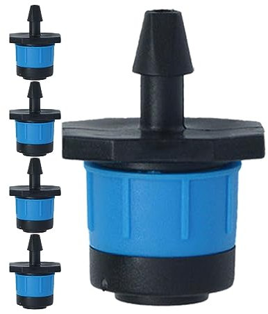 Decorhome Cabezal de aspersor por Goteo, gotero de riego Ajustable, 5 boquillas de pulverización Ajustables, emisor de Goteo para de riego para jardín, Invernadero