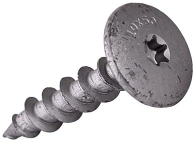 Pfostenschrauben 10x50 mm - 50 Stück | Pfostenverbinderschrauben, Holzschrauben, Schrauben mit Tellerkopf und ETA-Zulassung