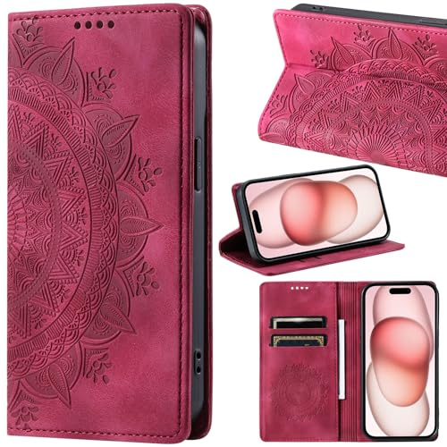 BaiFu Wallet Case Compatible With iPhone 9, Magnetic Closure, Card Slot Cover for iPhone 9,Totem-05
