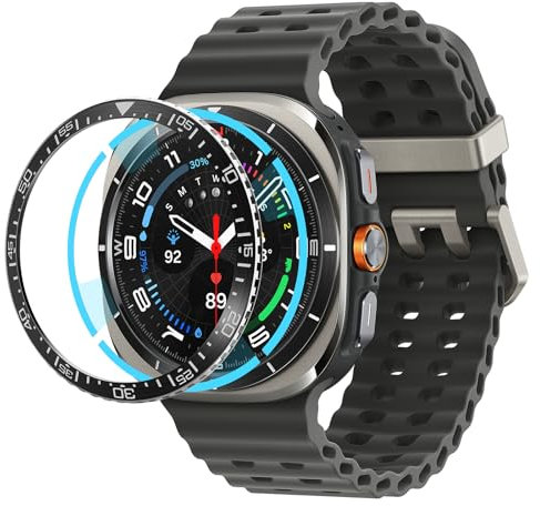 Spigen Bezel Tune Entwickelt für Samsung Galaxy Watch Ultra 47mm Lünette Ring Kleber Abdeckung (2024, 2025) - Schwarz