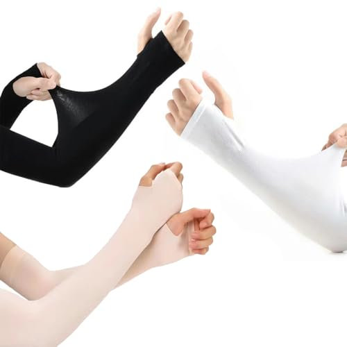 Visxcnu 6pares de brazaletes deportivos unisex transpirable brazo radiador anti-UV protección para ciclismo, pesca, baloncesto, senderismo, correr, trabajo al aire libre,Cubrir Tatuaje