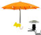 UV Protection Phone Umbrella for Sun, Cell Phone Anti Glare Sunshade, Cell Phone Umbrella Sun Shade, Phone Umbrella Suction Cup Stand, Universal Adjustable Suction Cup Umbrella for Phone (Orange)