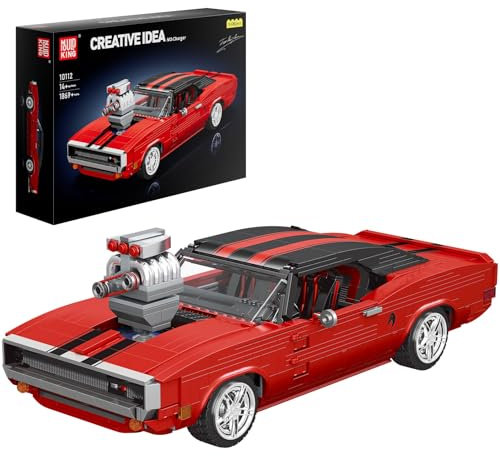 Mould King 10112 Technik Supersportwagen Bausteine Modellauto Chager Rennauto Klemmbausteine Auto Sammlerauto Bausätze Kompatibel mit Andere Marken(1869 Teile)