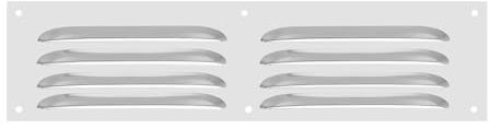 PATIKIL 12 x 4 Inch Aluminum Vent Cover, Screen Air Grille Ventilation Cover HVAC Louvered Grill for Home Kitchen Fireplace Bathroom Wall Ceiling, Silver Tone