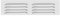 PATIKIL 12 x 4 Inch Aluminum Vent Cover, Screen Air Grille Ventilation Cover HVAC Louvered Grill for Home Kitchen Fireplace Bathroom Wall Ceiling, Silver Tone