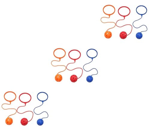 KOMBIUDA 9 STK hüpfendes Ballspielzeug Seilspielzeug für Fitnessspiele Sprungball für Kinder Outdoor-Spielzeug für Kinder sportgeräte für Kinder springendes Ringspielzeug Springsport Abs