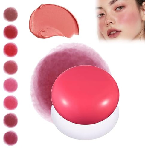 Korean Pudding Pot Blush Blurring Pudding Pot Lip Multi-Use Soft Matte Finish Makeup Blush Velvet Matte Blush Lipstick for Cheek Lip Eye