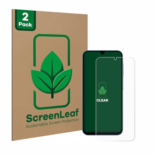 ScreenLeaf 2 Stück Schutzfolie für Samsung Galaxy A15 / 5G [nachhaltiger Displayschutz, Folie, transparent, kratzfest]
