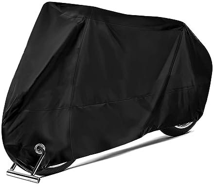 FELTECHELECTR Motorcycle Cover Tarpaulin Xxl Portable Sunscreen and Rain Lockhole for Weather Use Lightweight and Convenient Dust Bag for Bike