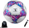Bibykivn Ballon de Football en Taille 5, Foot-Ball Match Entraînement Adolescents Ballon de Football avec Pompe à Air Sac en Filet et Aiguille,Adolescent et Adultes Match Sport (modèle-3, Balle n° 5)