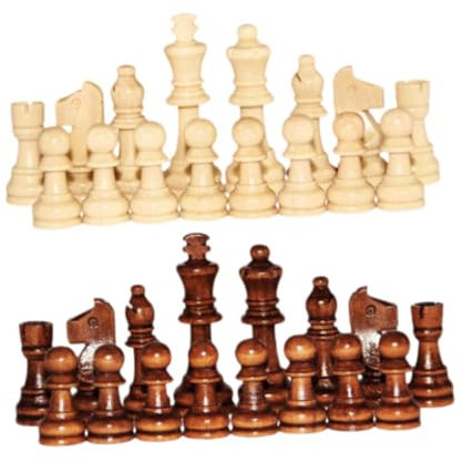 AWHAO 32 Piezas Piezas de Ajedrez de Madera