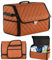 GOSOYO Leather Car Trunk Storage with Lid, Foldable Car Organizer, Boot Storage with Pockets and Dividers, Boot Organizer, Non-Slip Design (Brown-Black)