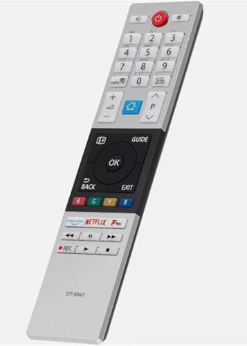 CT-8541 CT8541 30101774 RC42150P Remote Control Compatible with Toshiba UHD Frevieww 2018 2019 Ready HD LCD LED TV with Prime Video Netflix F play Freevieww Buttons, No Setup Required