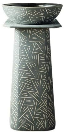 Lavabo de Salle de Bain Trois pièces, lavabo sur Colonne en céramique sculptée à la Main, lavabo sur Pied pour Salle de Bain avec Balcon et Cour, lavabo de Style Industriel,D-One Size