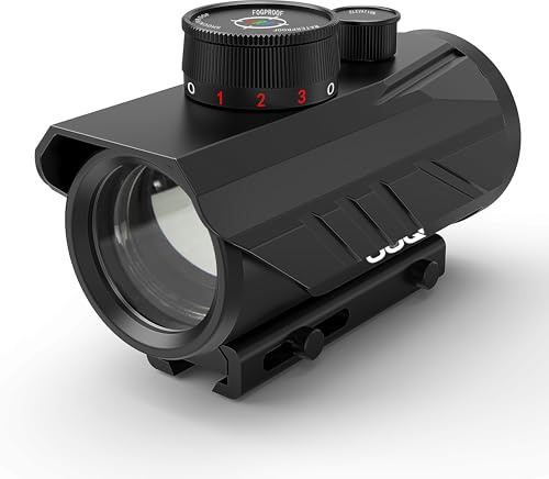 UUQ Tactical Reflexvisier 1x30mm mit 3 MOA Punkt (grün/rot/blau), dichroischer mehrschichtiger Beschichtung, optischer Linse mit hoher Lichtdurchlässigkeit, doppelter Gewehrvisier mit großem Sichtfeld