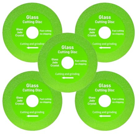 Glas Schneiden Trennscheiben,5 Stück Trennscheiben für Fliesen und Glas Geeignet für Winkelschleifer 100 mm Durchmesser für Keramik Jade und Kristall Professionelle Trennscheibe für Winkelschleifer