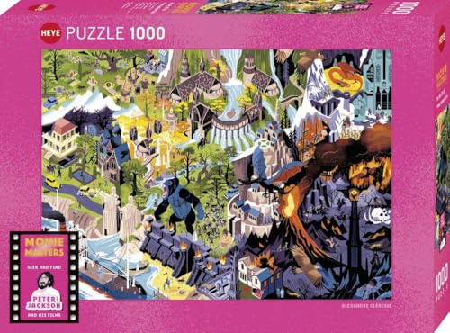 Peter Jackson Films, HEYE Puzzle von Alex Bennett: Puzzle 1000 Teile, Standard Puzzles, Fördert Konzentration, IQ Puzzle Spiele, Perfekt für die Puzzlematte, Gelegte Größe (ca.): 37 x 27 cm
