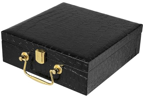WEKAMOS Zigarrenkiste zum Aufklappen Tragbarer Zigarrenbehälter aus Langlebigem Material Multifunktionale Tee Aufbewahrungsbox in Schwarz Frischehaltend und Kompakt für Reisen