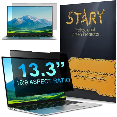 Magnétique Filtre de Confidentialité pour Ordinateur Portable 13.316:9 | Ecran Confidentialité Anti Espion,Anti-Lumière Bleu 13.3 Laptop Privacy Screen Protector-STARY