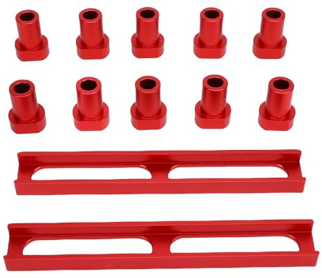 Bankhund 3/4 Zoll (19 mm) |10 Stück Griffpolster aus Aluminiumlegierung und 2 Basen |Sicherer Halt für MFT-Tisch-Holzbearbeitung/Fräsen/Schnitzen